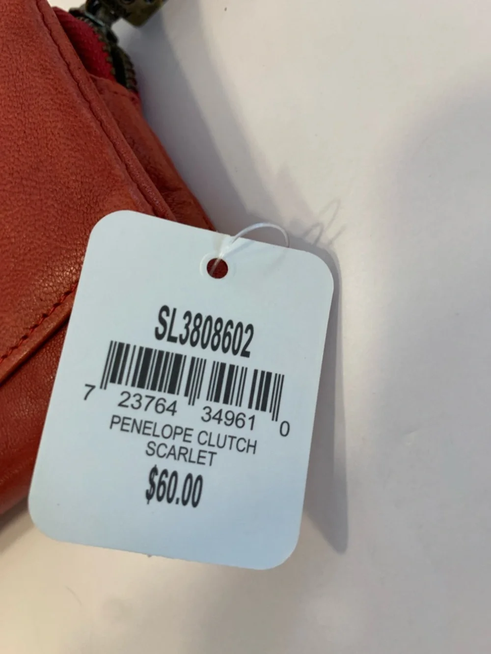 Fossil Red Scarlet Leather Penelope Wallet clutch with Robot Applique New NWT - Picture 6 of 16